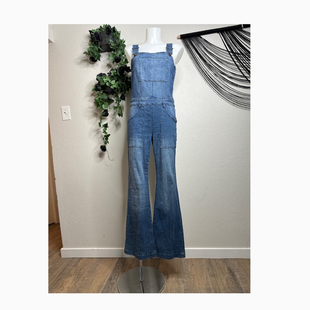 RACHEL Rachel Roy Blue Denim Overalls Classic Style